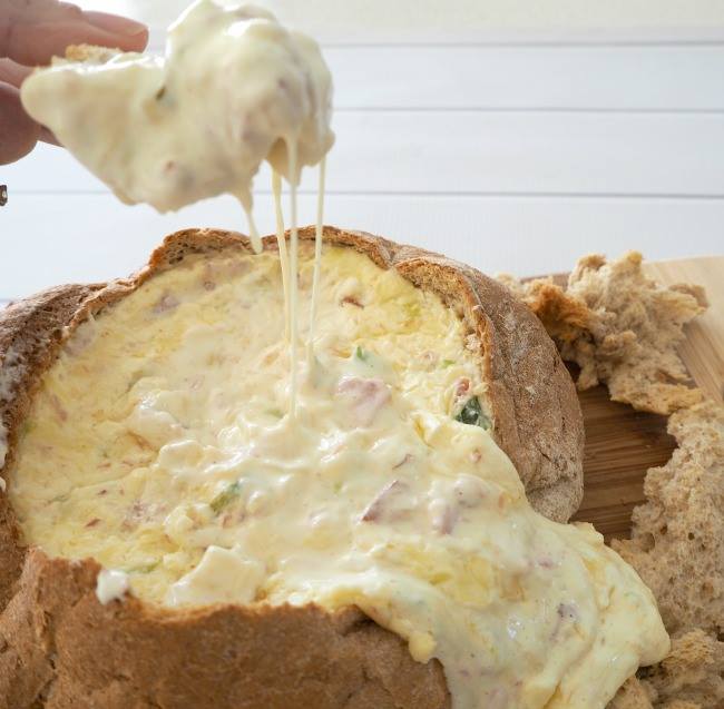 French onion, bacon and cheese cobb dip