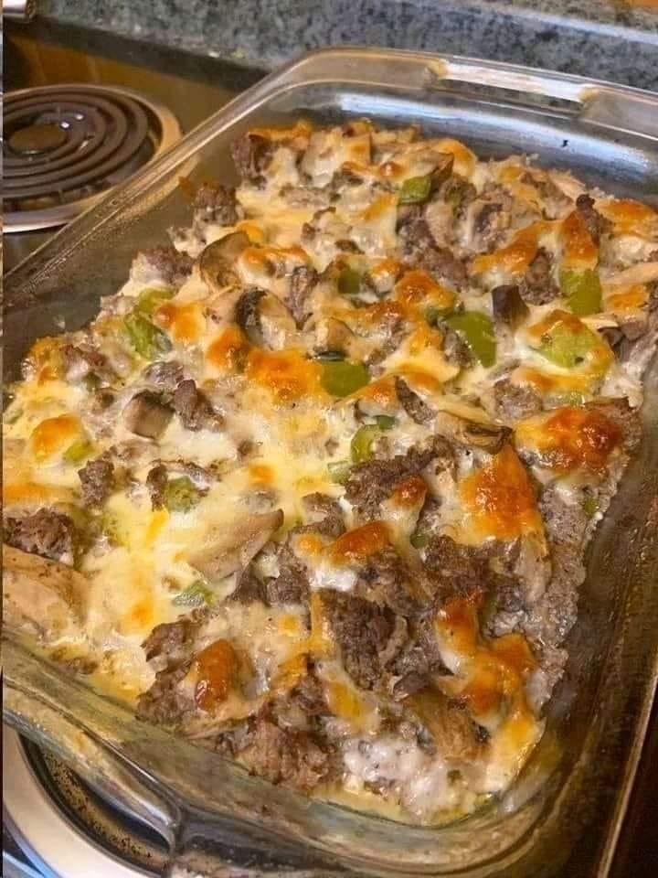 Philly Cheese Steak Casserole