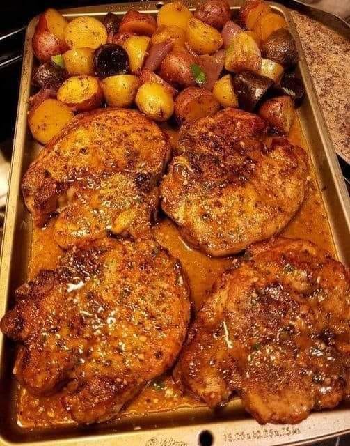 SHEET PAN PORK CHOPS