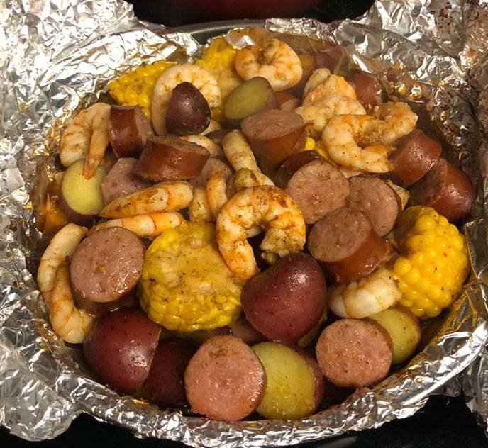 Cajun Shrimp in Foil