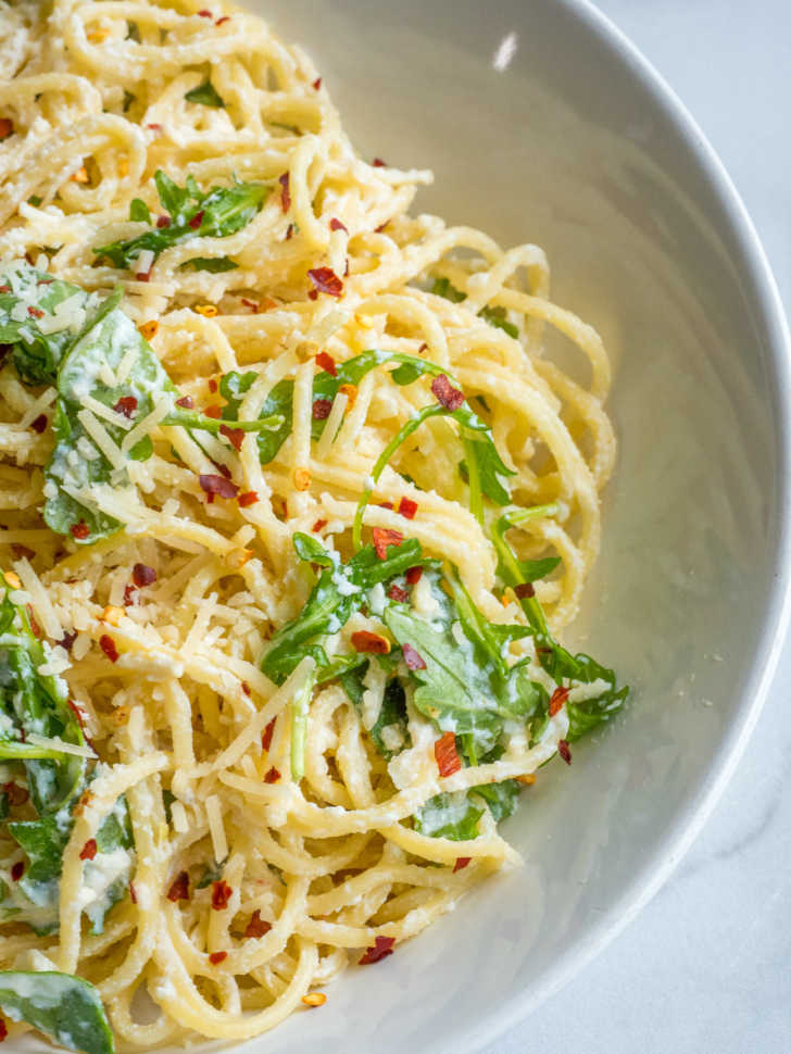 Quick Lemon Ricotta Spaghetti