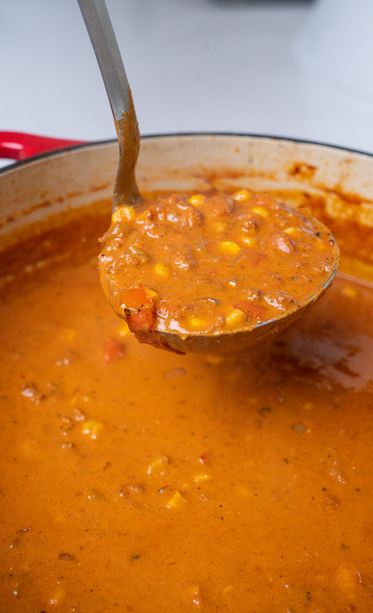 Creamy Beef Taco Soup