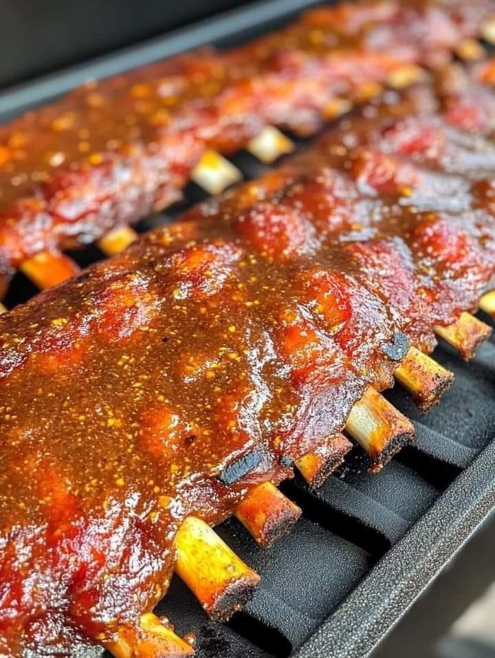 Smoked Pork Ribs with Carolina Mustard Sauce